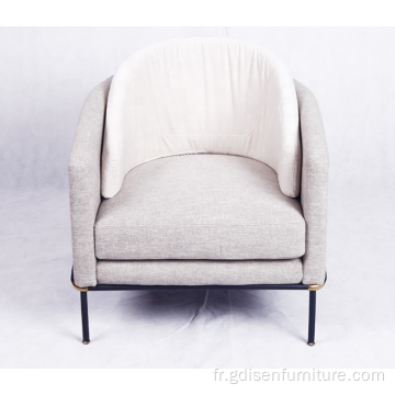 Chaise de canapé de loisirs rond décontractée en tissu confortable moderne